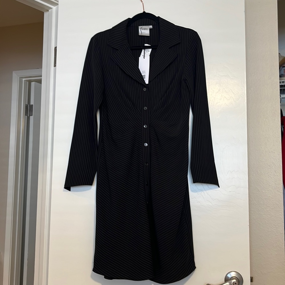 Fitted Pinstripe Business Dress